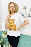 144764 B Yaka Baskili Tshirt